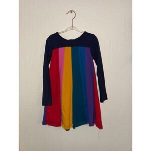 Hanna Andersson Long Sleeve Rainbow Skater Dress or Rainbow Swing Dress